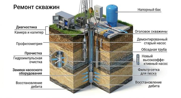 Ремонт скважин в Сорочинске